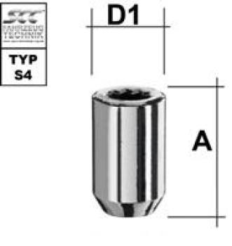 Star nut M12X1,5 type S4V - H: 37 mm