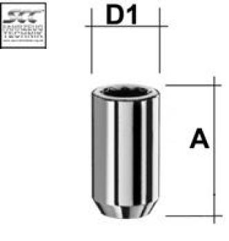 Star nut M12X1,5 S5V - H: 45 mm